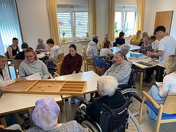 verschiedenste Spielerunden mit den Schülern der Berufsschule Schrems