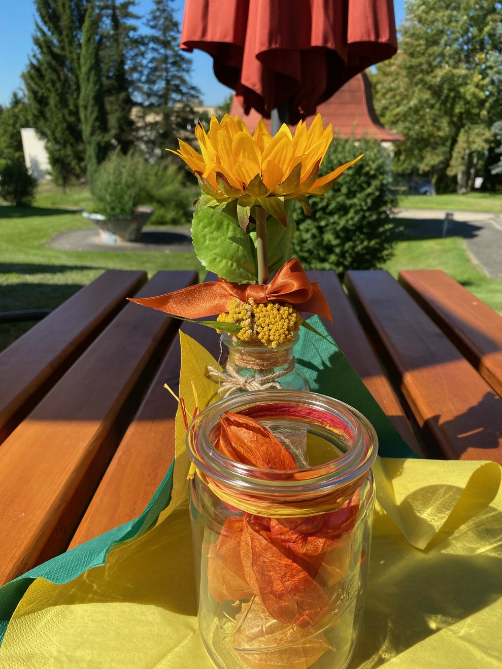 selbstgemachte Tischdekorationen 