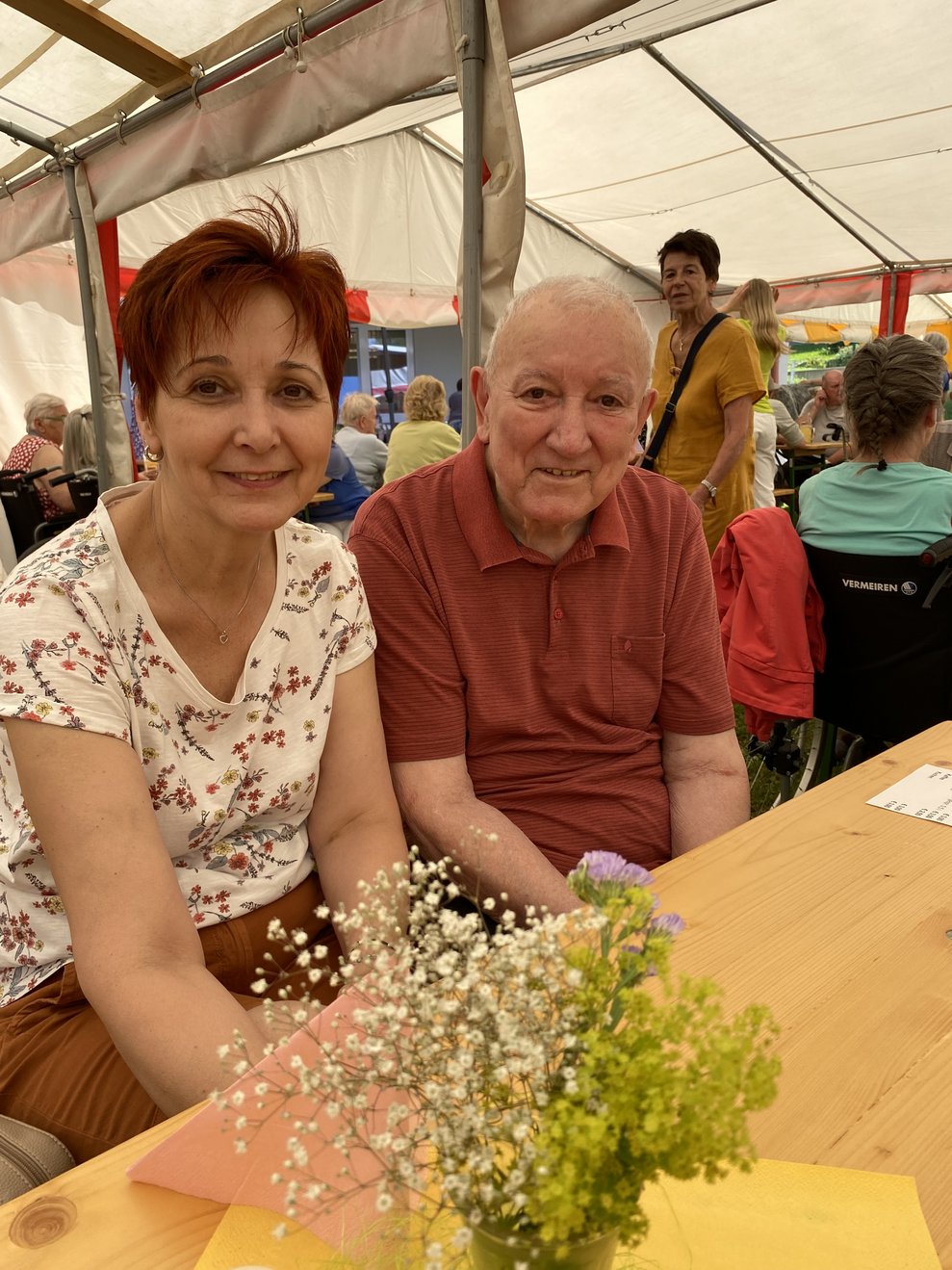 Hr. Schmid mit seiner Tochter