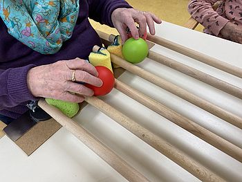 Individuelle Übungen werden ausprobiert