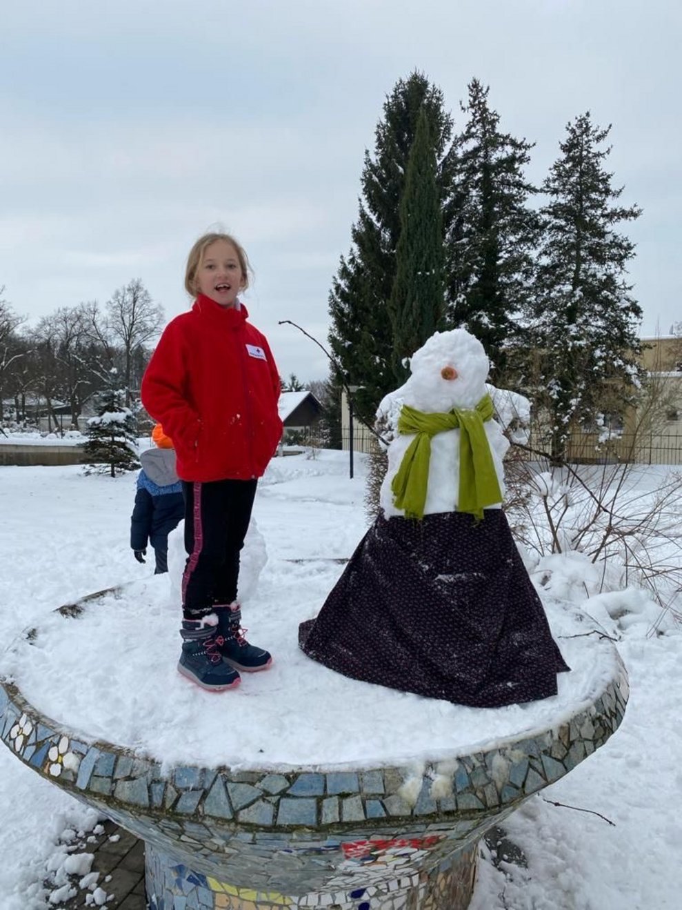 der erste Schneemann steht bereits